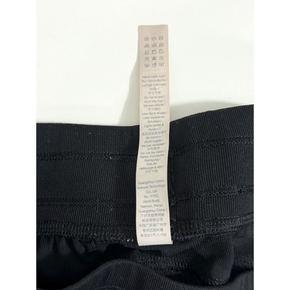 CRZ YOGA Striped Ruched Joggers Size Medium Pockets Black Athleisure Gorpcore - Picture 12 of 12